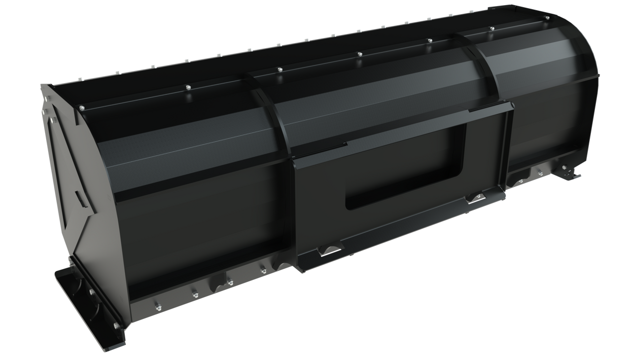 Skid Steer Snow Pusher with PullBack Bar