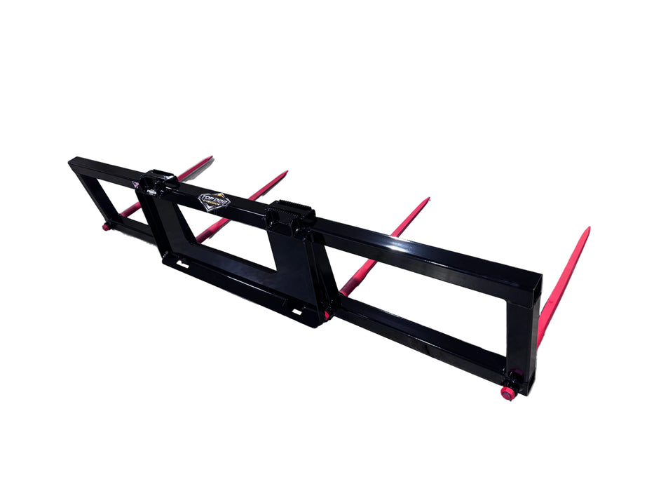 Double Round Bale Spear for Skid Steer & Tractor | Top Dog Attachments