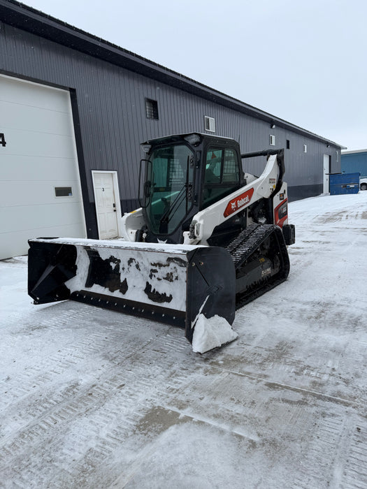 Skid Steer Snow Pusher with PullBack Bar
