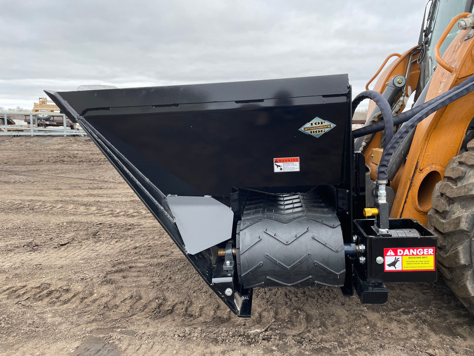 Flow Bucket Heavy Duty Side Flow Bucket Skid Steer Attachment — Top Dog Attachments